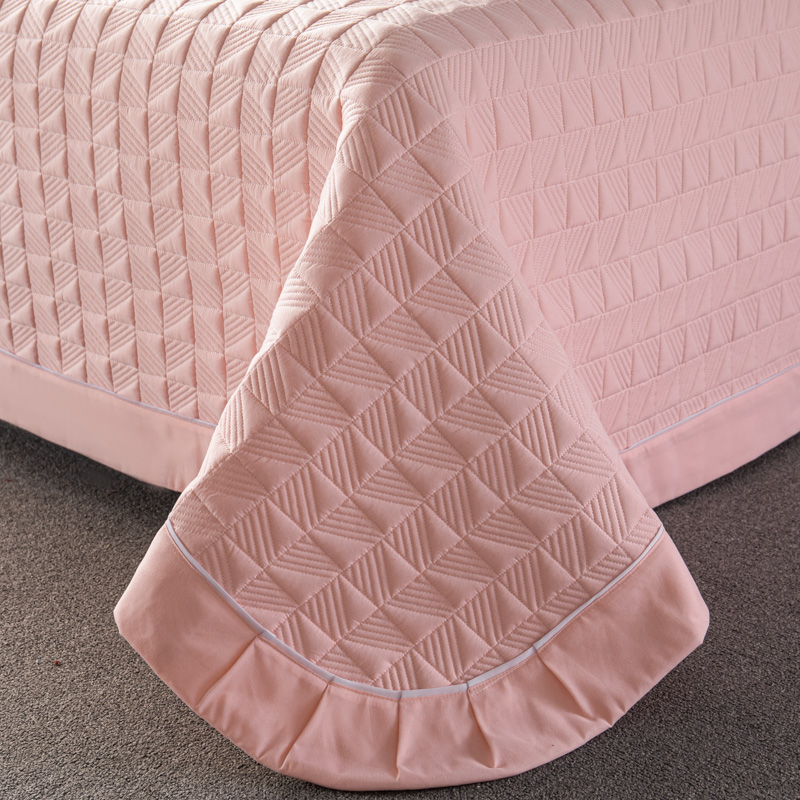 Simplicité Lit rose Préparer des taies d'oreiller de courtepointe matelassées Plaid de couverture de couverture de couverture de couverture de couverture de couverture de couverture de lit 1-# / L