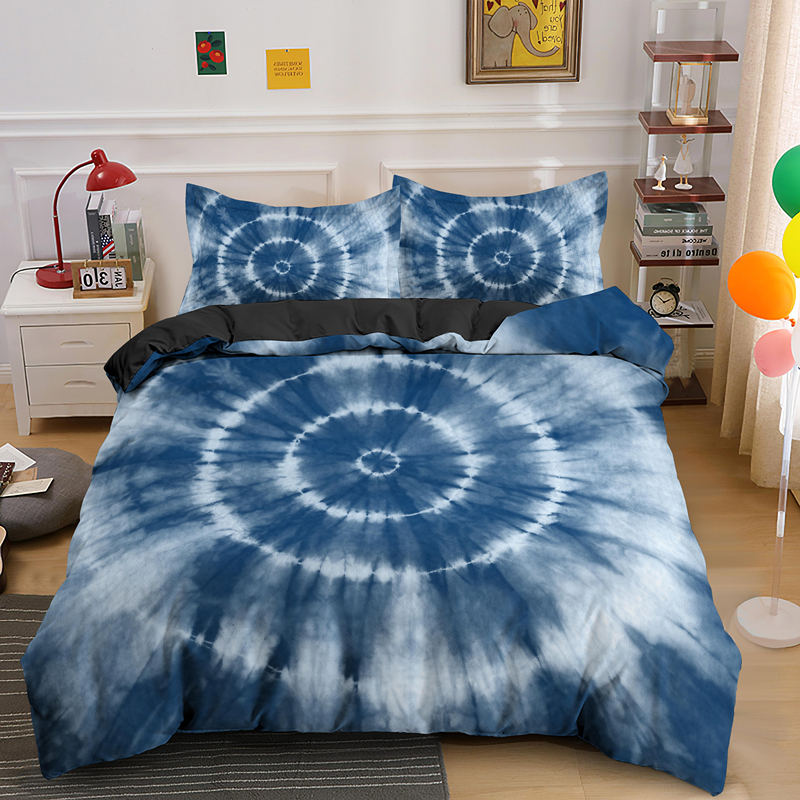 枕カバー付きのユニークなタイダイ羽毛布団カバーシングルダブルキングクイーン2/寝室の装飾ベッドセットセットベッドクロス