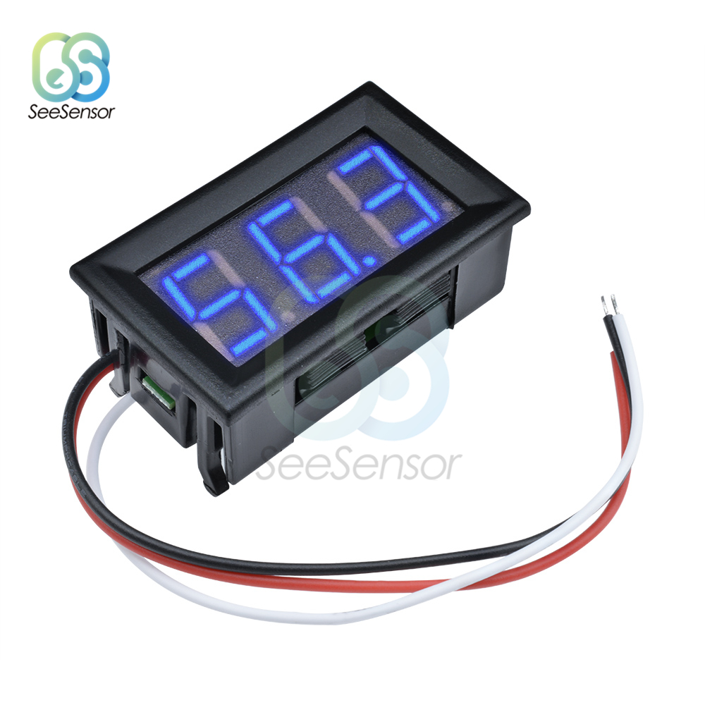 DC 0V إلى 99.9V Mini Digital Voltmeter LED Meter Display Red Green Blue Low Power Meter