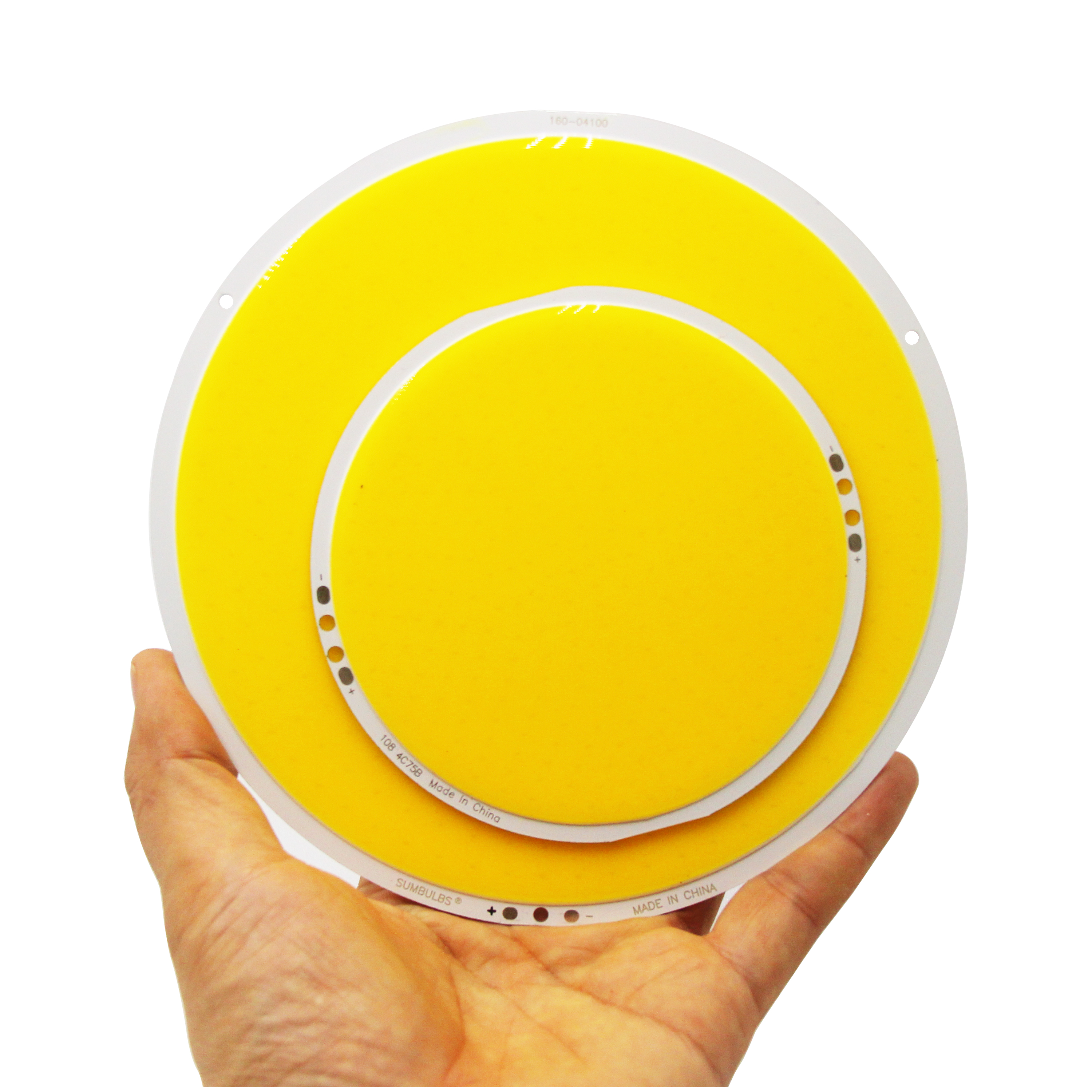 Ftzotof Cob LED Round Round Super Bright Solar Lamp Chip دافئ أبيض أبيض DIY12-14V DC 108MM160MM 50W 200W المصدر الخارجي للضوء