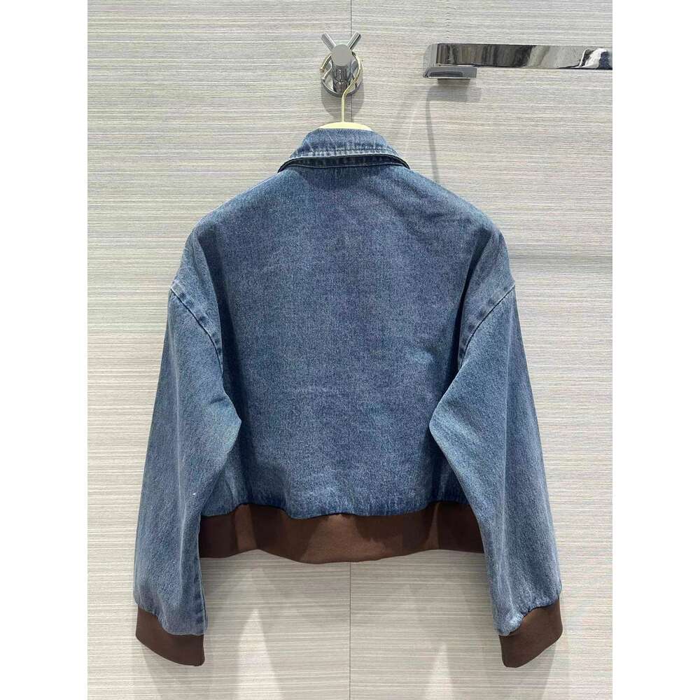 Grundläggande casual klänningar designer mm vår/sommar ny kvinnors mode retro stil söt tjej denim lapel hoodie+kort kjol mode denim kostym 408