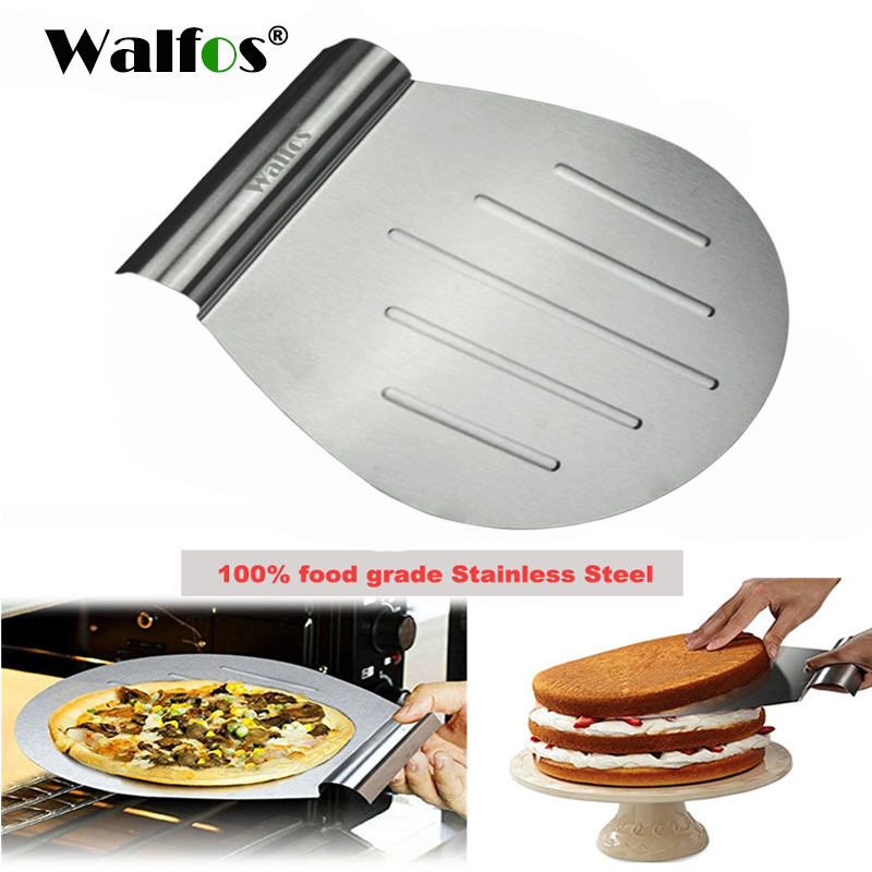 Walfos matklass Överföringskakor Tray Scoop Cake Moving Plate Bread Pizza Blade Shovel Bakeware Pastry Scraper Cozinha