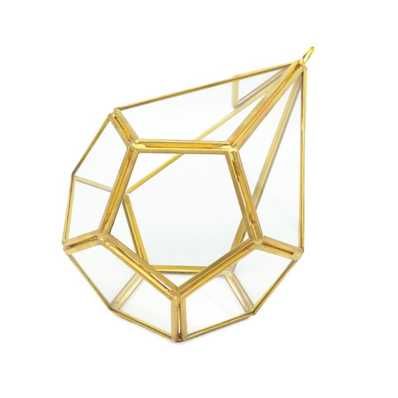 Rustikale freistehende hängende Metallregale fünfseitige Rhombus-Luftpflanzenhalter