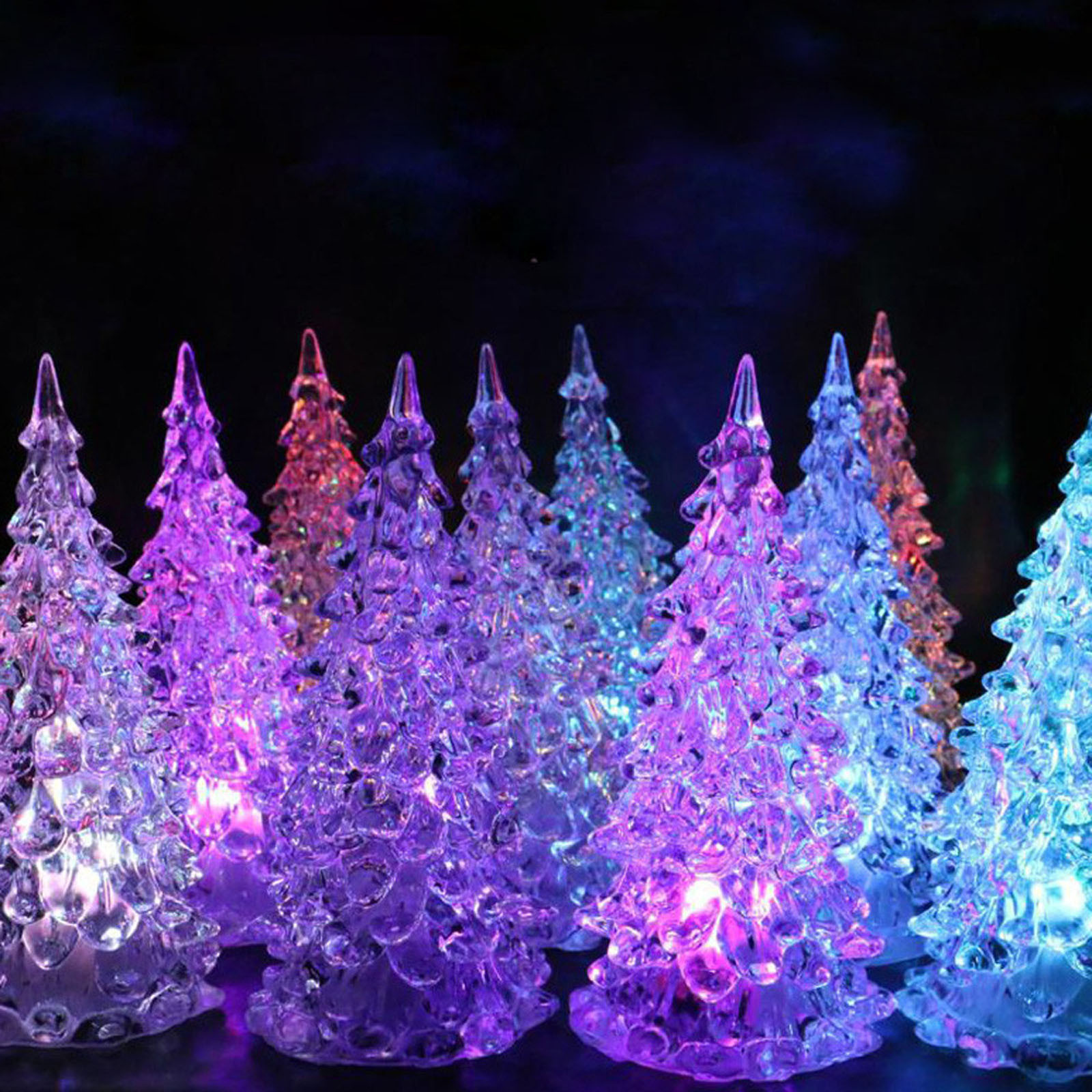 1 pezzi colorati da sogno colorati i colori a led che cambiano mini Natale di Natale albero casa decorazioni feste feste piccole notte acrilica