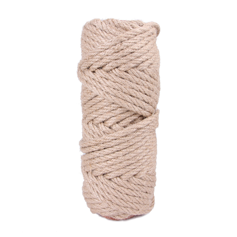 10 meter naturlig jute repvakter Rop Pet Cat Scratching Twine Rolls Hemp Twisted Cord Macrame Paw Claw Furniture Protector