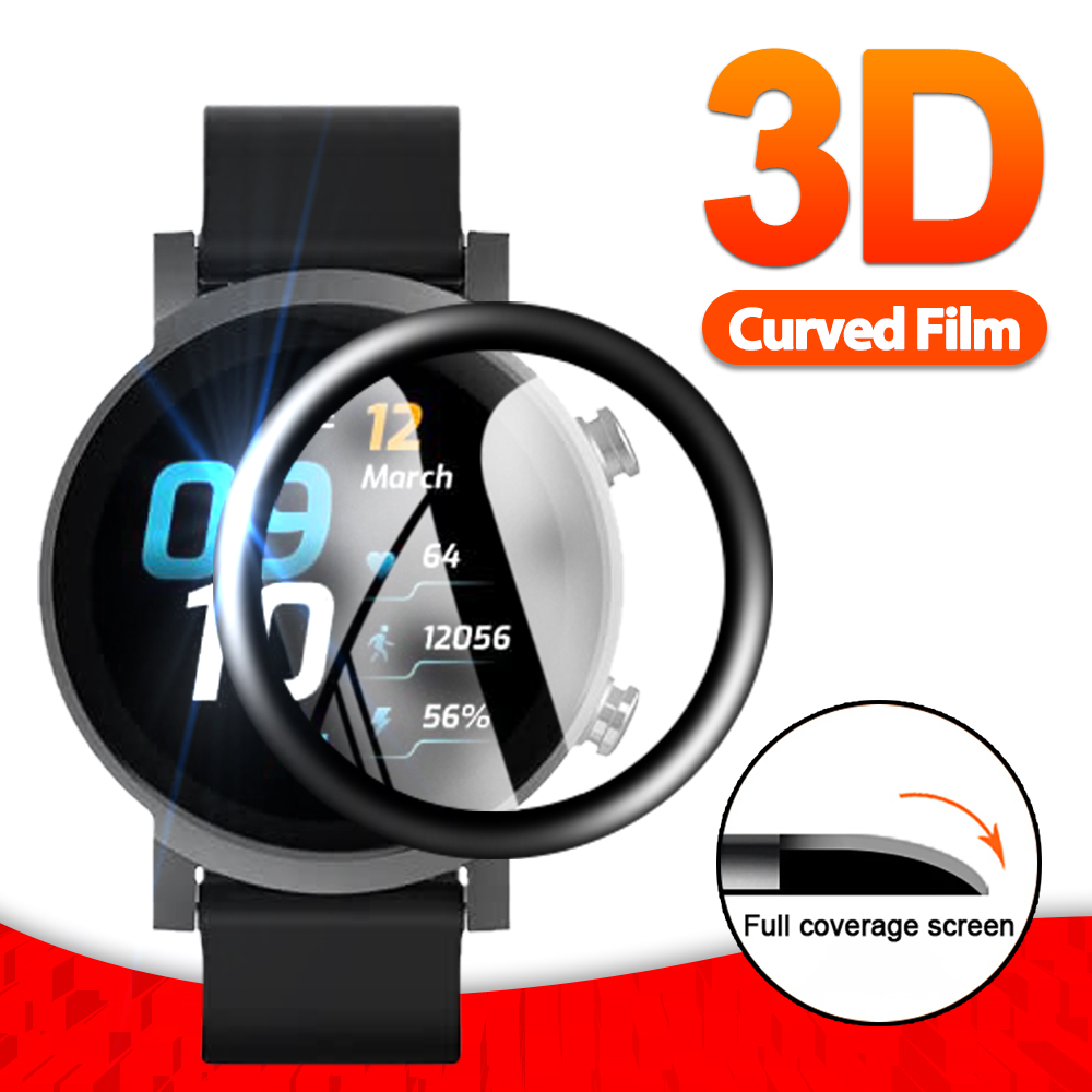 3D Soft Fiber Glass Protective Film Cover för Ticwatch E3 HD Full Screen Protector Case för Tic Watch E3 Smartwatch Accessories