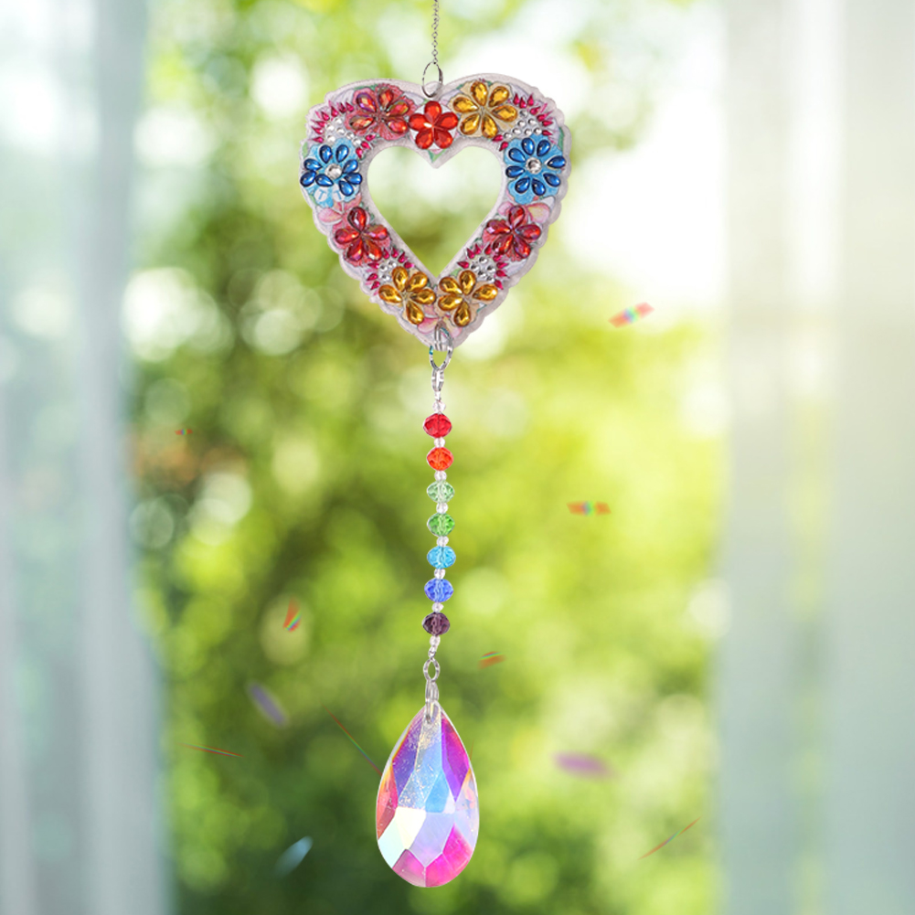 5D Diamond schilderen Crystal Jewelry Diamond Painting Kit Wind Wind Chime hanger Decor voor Home Garden Mozaïek Craft Gift