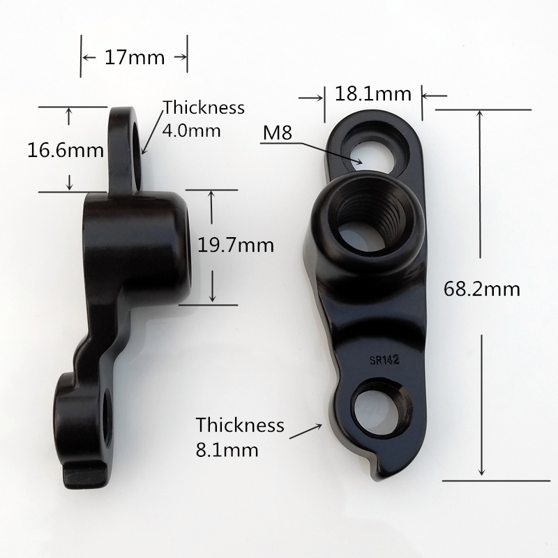 自転車用ギアリアデレイラーハンガードロップアウトSR142