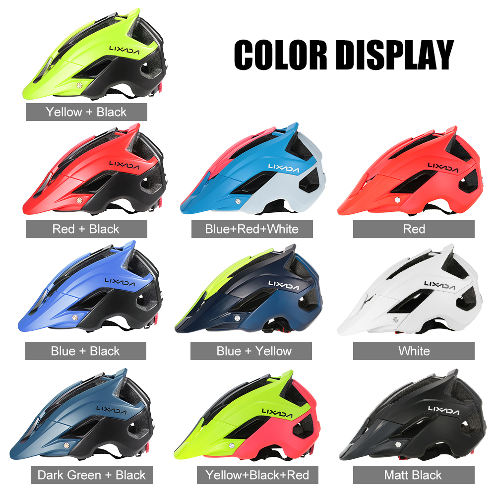 LIXADA Bicycle Helmet Ultralight Cycling Helmet Casco Ciclismo Integraal gemold Bike Helmet Road Mountain MTB-helm 56-62 cm