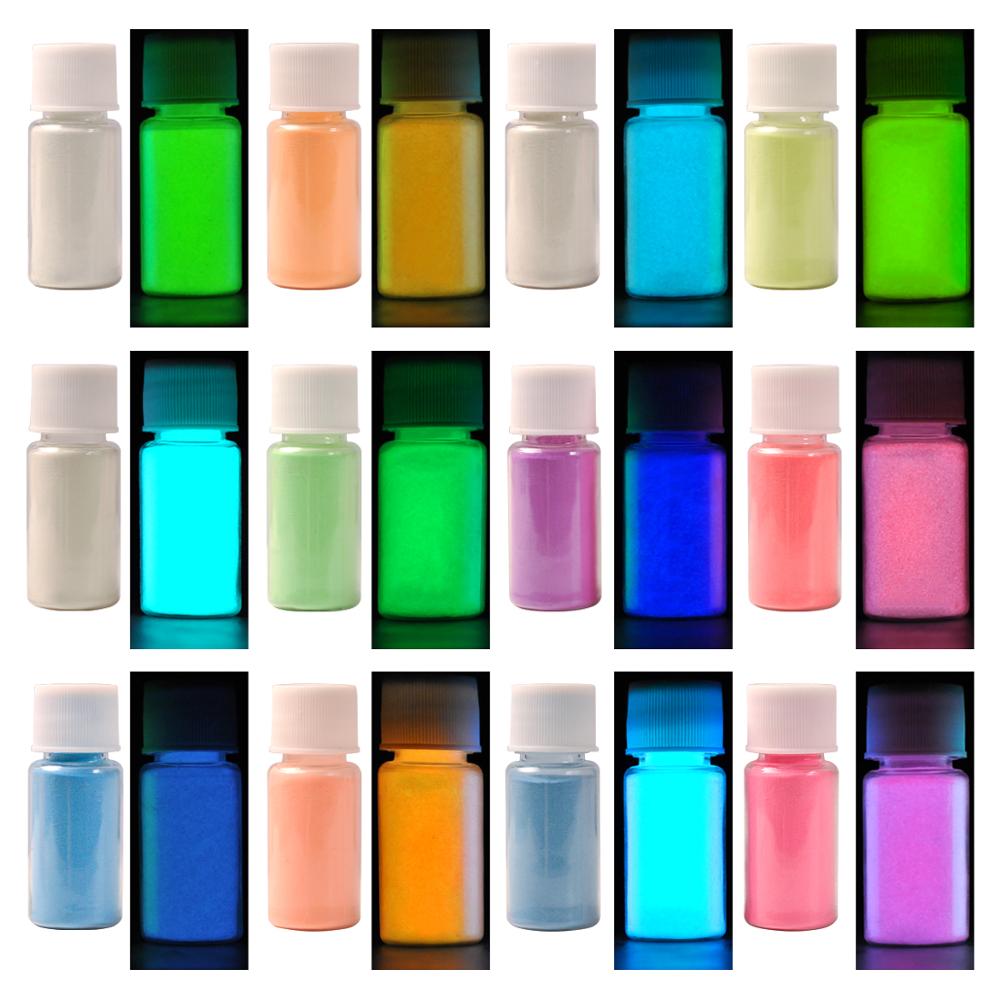 12色の粉末色素粉パウダー用石鹸用の暗い色素粉末で輝くランプエポキシ樹脂光粉末20g