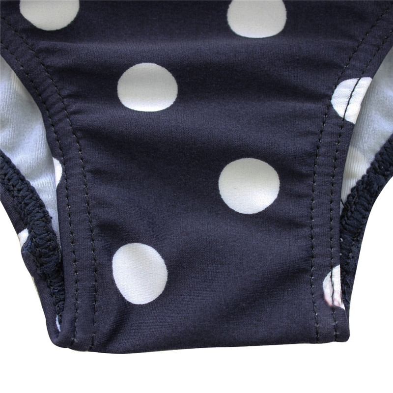 Tiaobug Summer Kids Girls Black One-Piece Polka Dots Ruffles水着水着子供水泳レオタードビーチウェアバススーツ