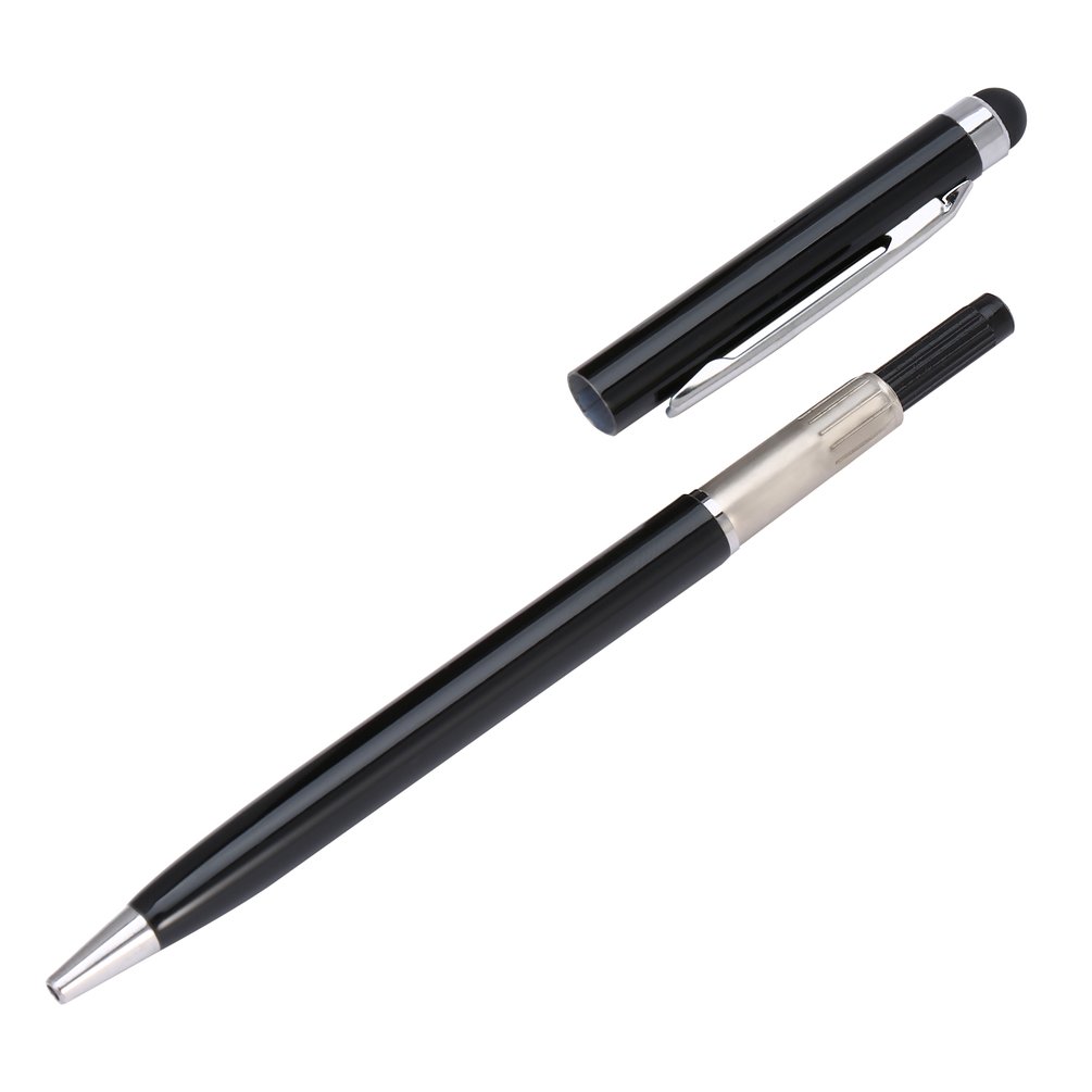 Universal 2 in 1 Stylus Pen Capacitive Touch Screen Clip-On Ball-Pen Handwriting Touch Pen for Tablet iPad Mobile Phone 
