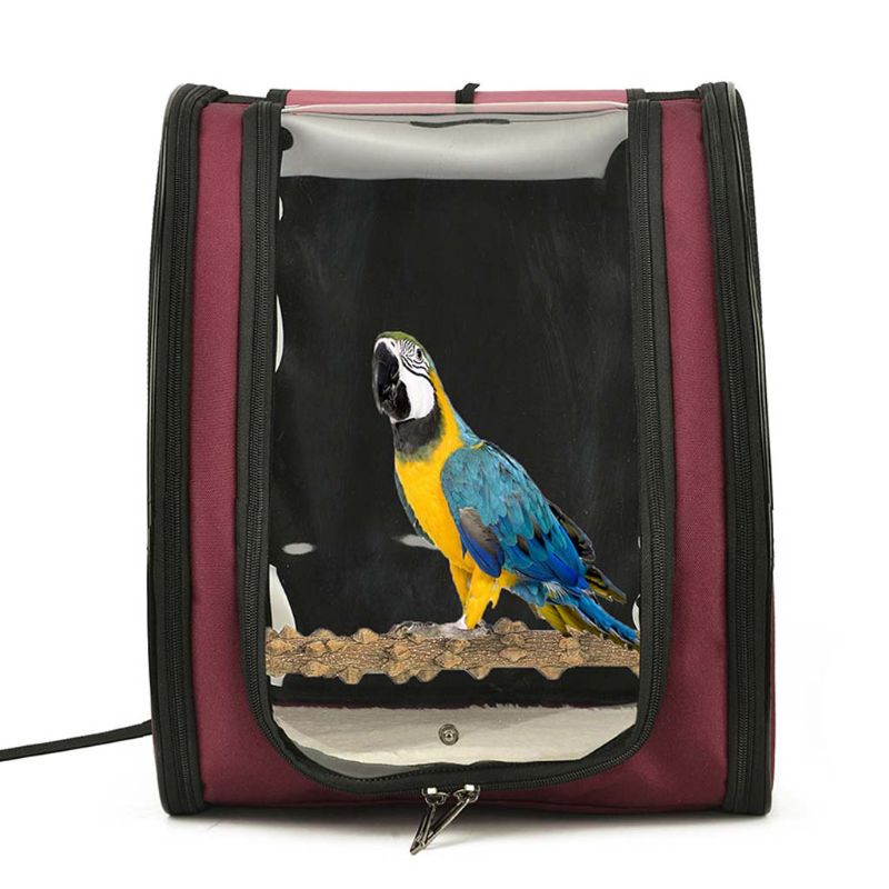 Portable Bird Carrier Cage Bag Breathable Parrot Out Backpack Pet Bird Travel Box Carrier for Large and Small Birds