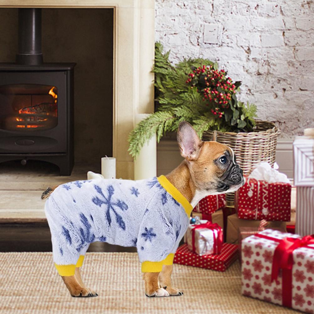 Pajamas de perros Navidad 4 piernas Pajamas de perros 1 PACK PAPTO PECHOS PECHOS DE VIERNA PETO CALIENTE CALLA PETO TERMAL PJSUSUT COMSITI