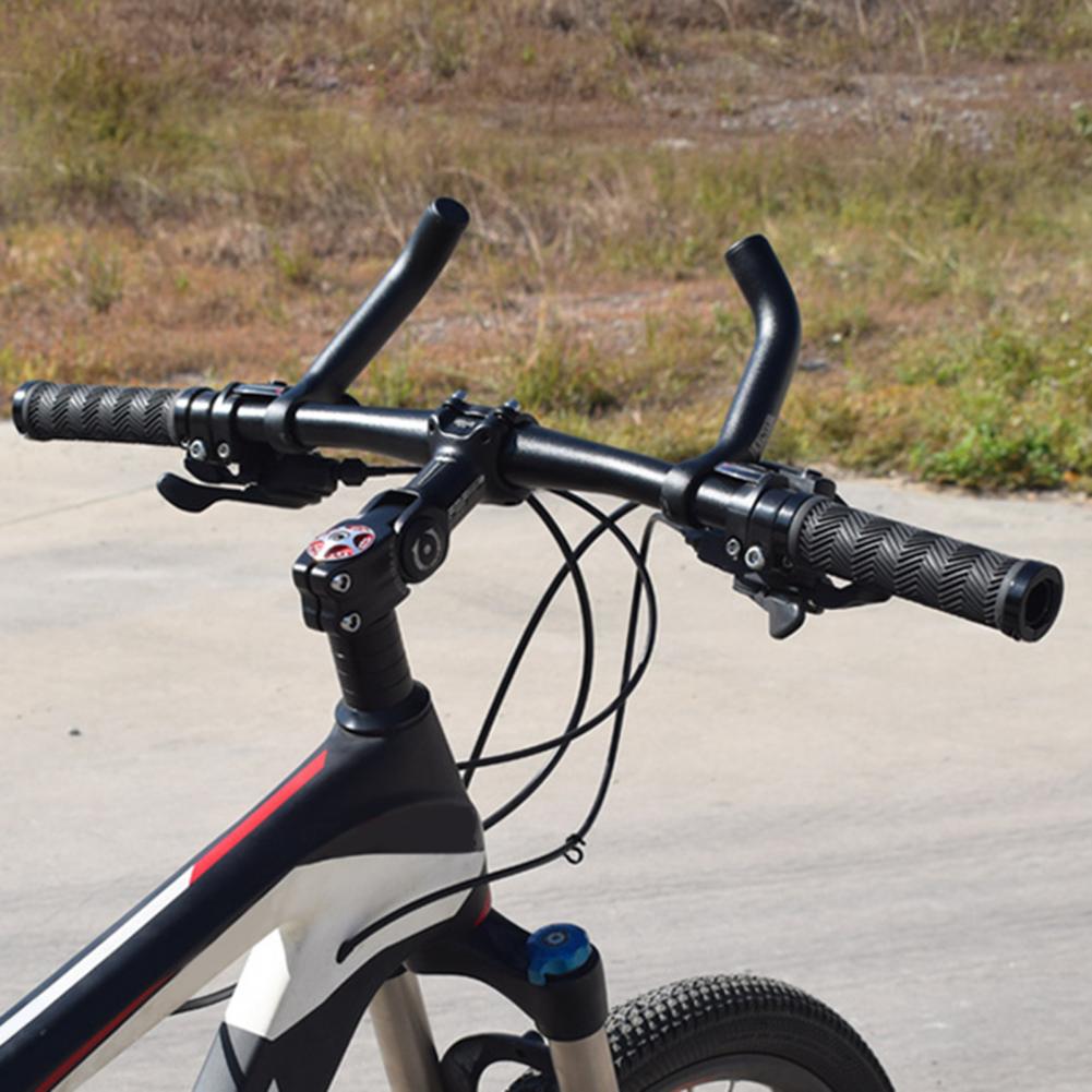 1ペアのライディングホーンレストハンドルバー自転車バーエンドバーアルミニウムバイクバイスハンドルバーバイクスモール補助ハンドルバー自転車