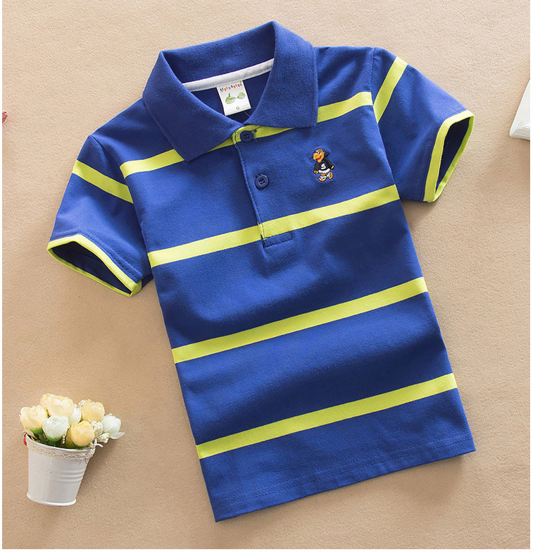 Sommer Jungen Polo-Hemden Kurzarm T-Shirt für Kinder Junge unten Feste Farbe Kinder Sweatshirts Babykleidung 3-14t