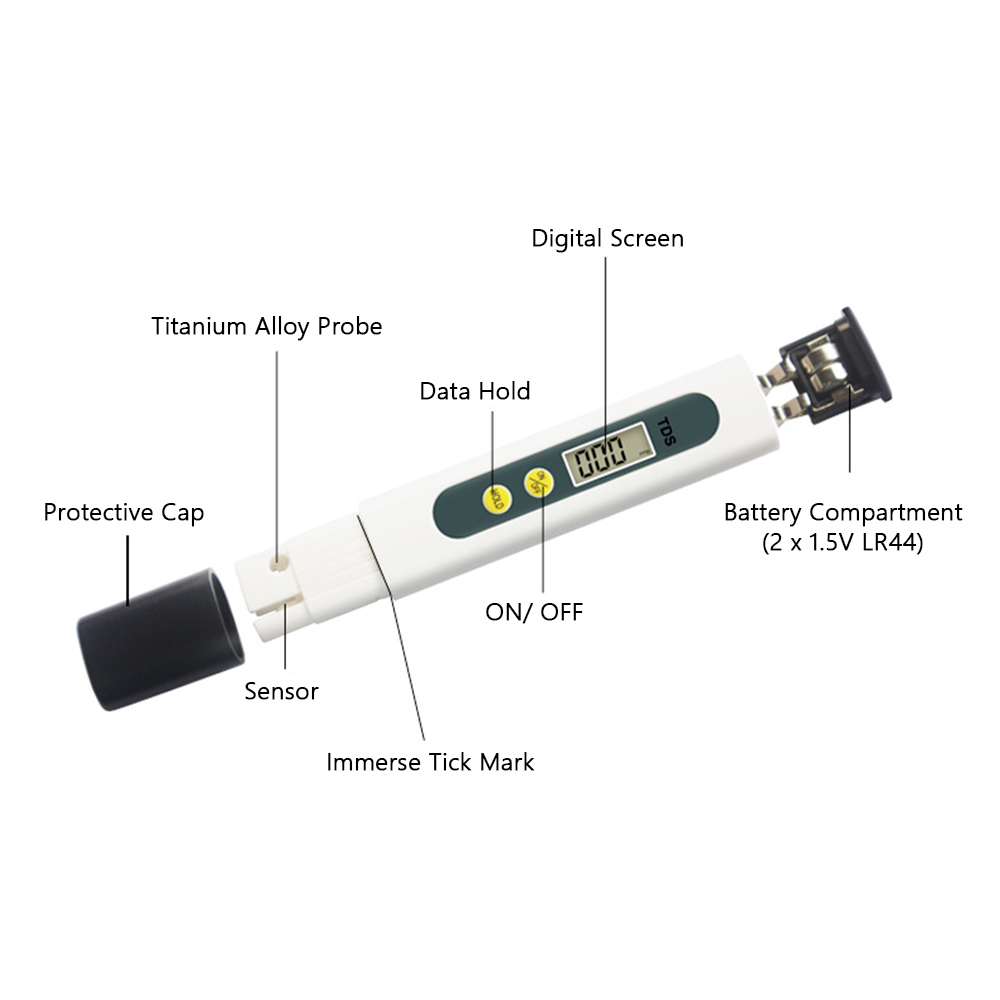 Cyfrowe TDS Miernik Woda Tester Pióro 0-9990ppm Przenośna minijana monitorze Jakości Wody Analizator Akwarium wody pitnej