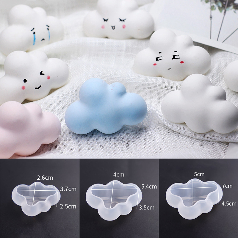 Clouds Shape Candle Moule Moules de silicone Mute Savon Jewelry Faire Moule Arraft Ornements Faire des moules à savon DIY FROUPES