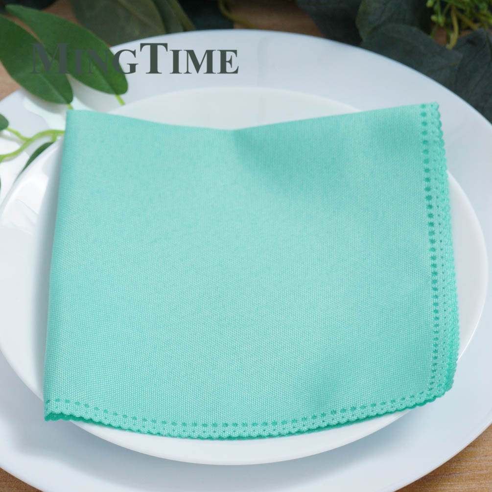 100 st linne servetter polyester Diner 12 tum x 12 tum näsduk Hanky ​​bröllopsfest leverans födelsedag bankett 30 cm x 30 cm