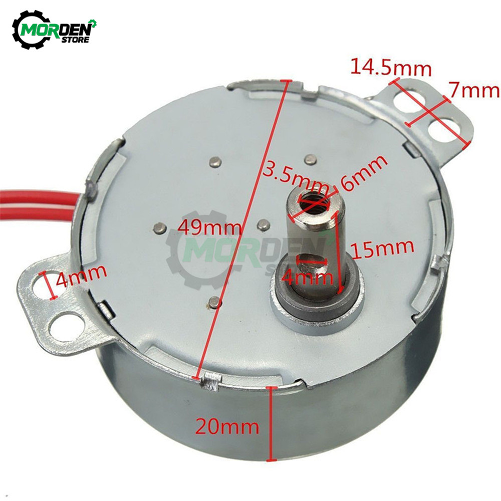 AC 220V 240V / AC 12V MOTEUR SYNCHRONE 5-6RPM Couple robuste 4W CCW / CW TYC-50 50 / 60Hz Motteur synchrone à aimant permanent