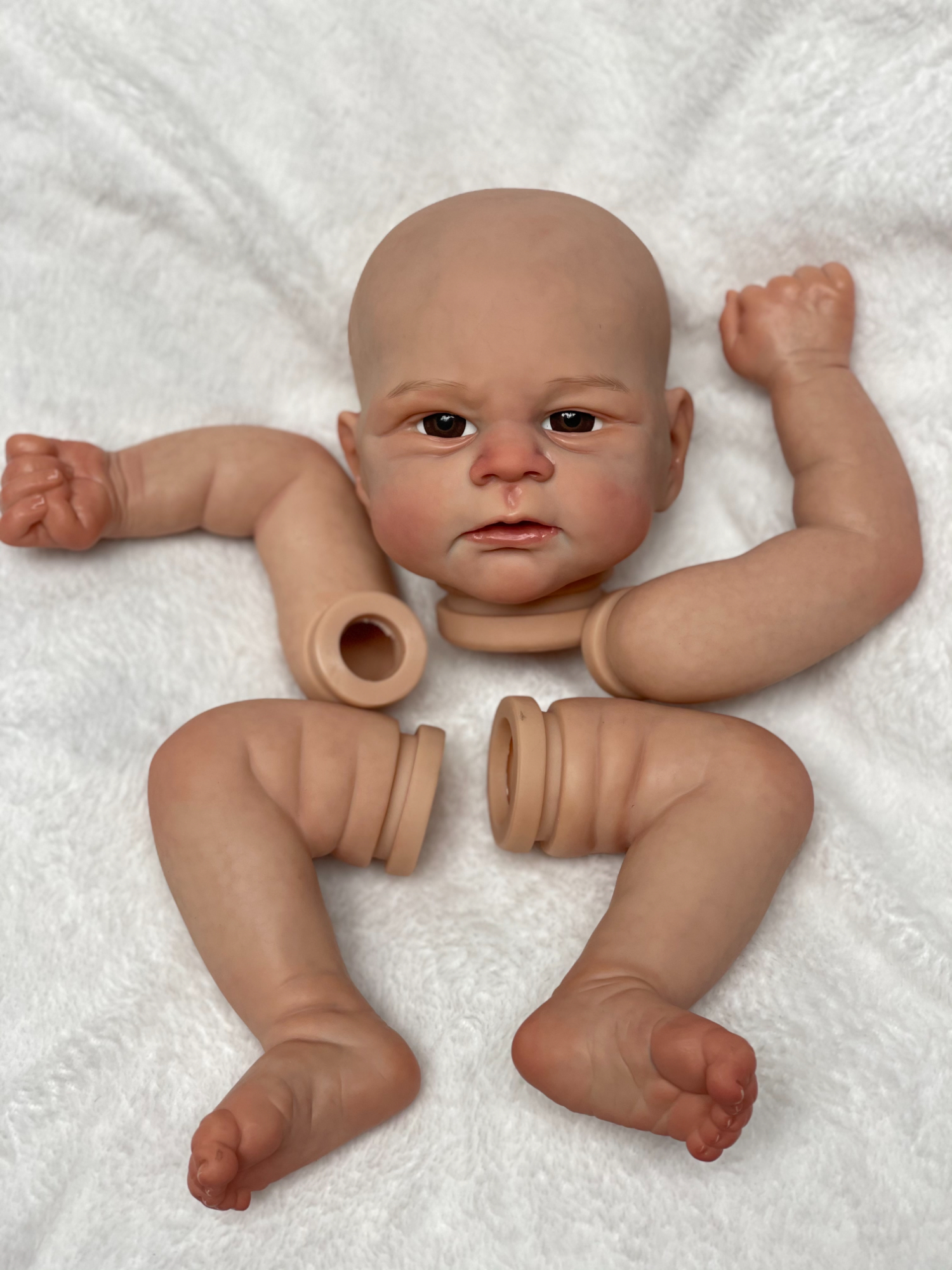 Elijah 18 cali Un/Painted Bebe Reborn Doll Zestawy ręcznie wykonane realistyczne nowonarodzone lalki Niepustowe akcesoria lalki