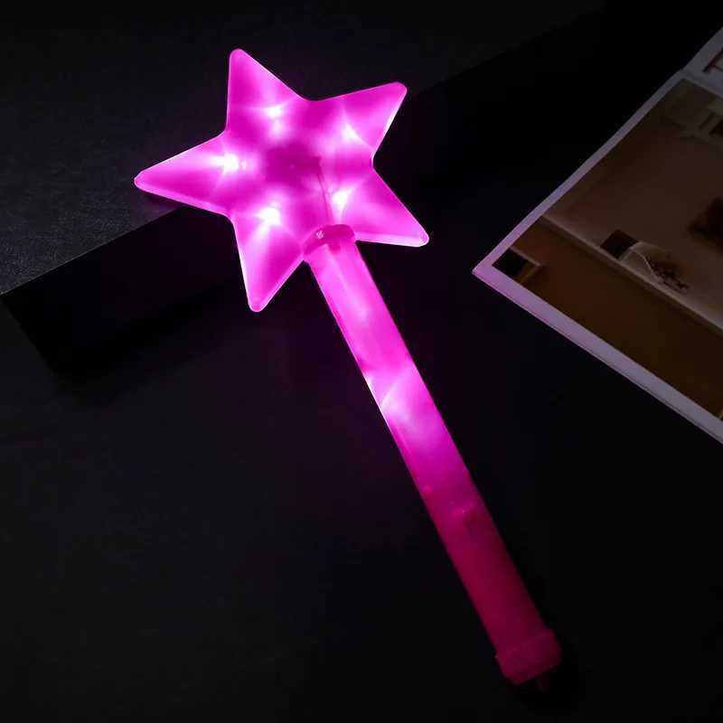 Led Rave Toy Led Light Flashing Stars Stick Luminous Party Glowing Stars Sticks Gifts Kids Girl Boys Happy Birthday Night Party Glow Supplies 240410