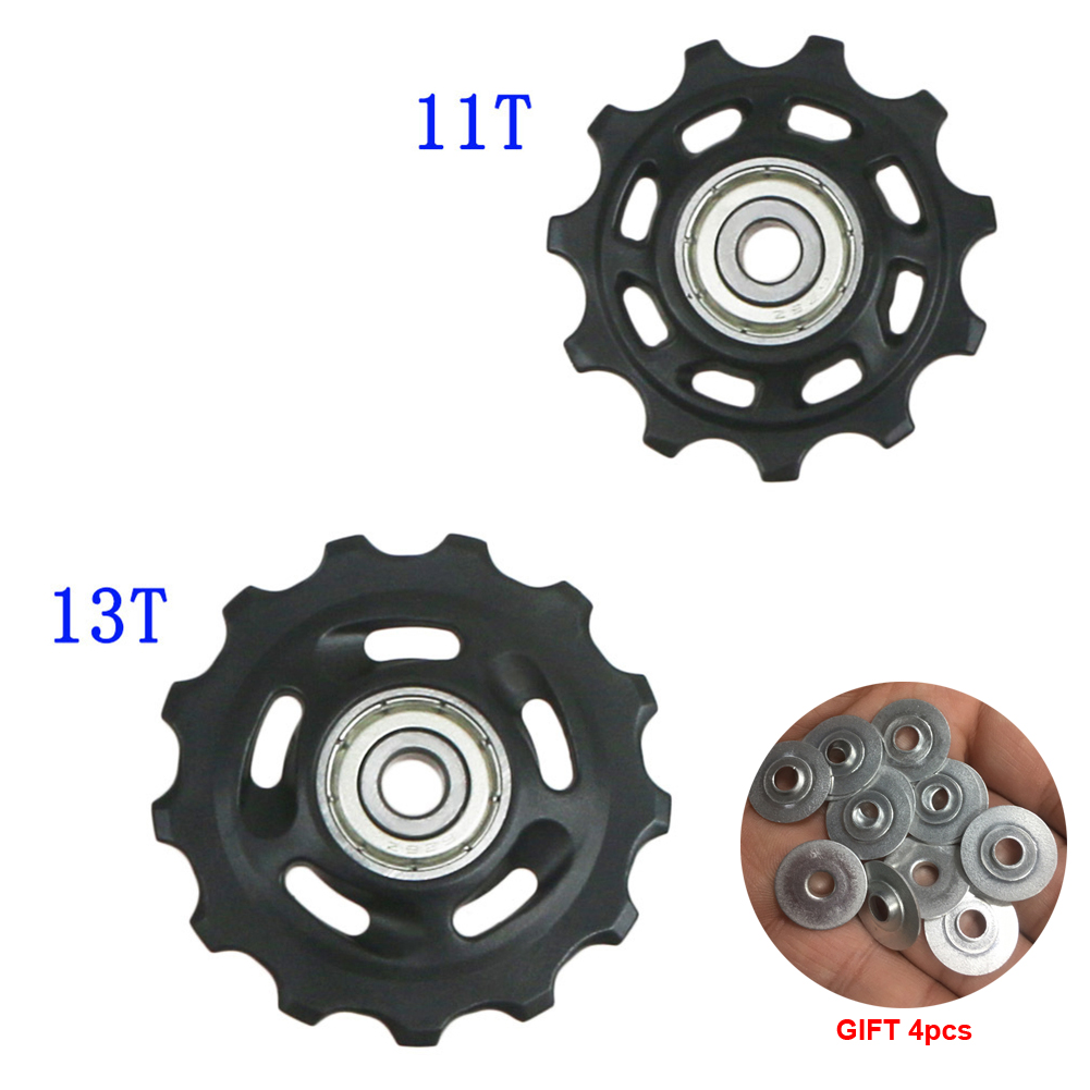 11T 13T Roueur MTB Bicycle arrière Guide arrière roue jockey Jockey Daiilleur Poulle Rouleau pour le roulement en acier scellé de 9/10 / 11