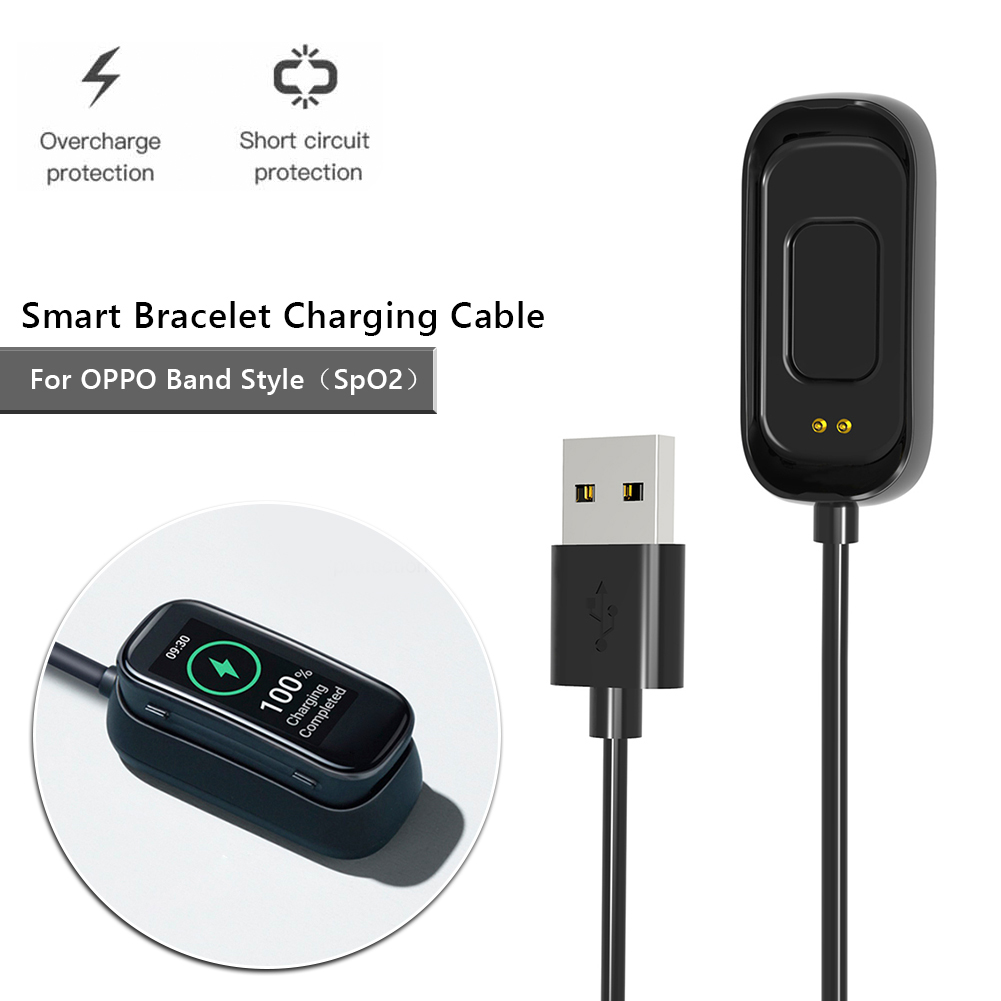 Câble de charge USB pour Style de la bande OPPO (SPO2) Smart Sport Watch Magnetic Charger Dock Dock Adaptateur Adaptateur d'alimentation du bracelet