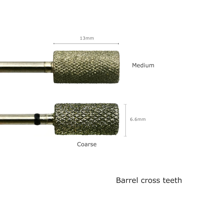 Hytoos Diamond Diamond Cross Bain Bits Bits de broca de unhas Cuttícula rotativa Clean Burr 3/32 