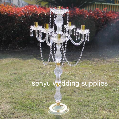 NUOVI CANDELLABRABRA CRYDEL CREDELABRA Centrotavola da sposa 5 ARMI ACRILICO CANDELLO CANDLE CANDLE CANDLESTICHI SENYU0580