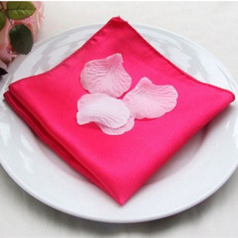 45 x 45cm Satin Table Napkins Banquet Dinner Napkin Cloths Handkerchiefs For Hotel Event Party Wedding Decoration