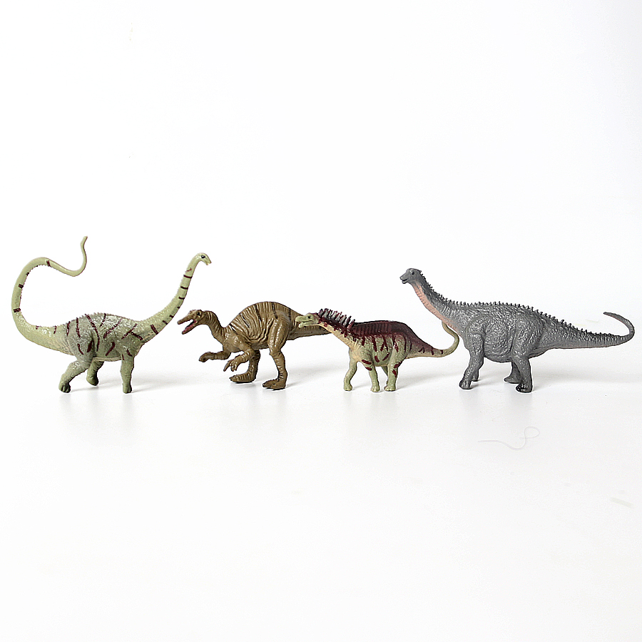 8st plast Tiny Dinosaur Figures, detaljerad textur Miniatyr Dino Figurer Cake Topper Toy Set Christmas Birthday Present till barn