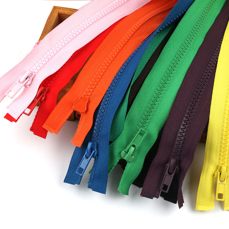 40-70cm long No. 5 resin Multicolor open tail zipper coat down jacket coat children's zipper clothes DIY Sewing accessorie