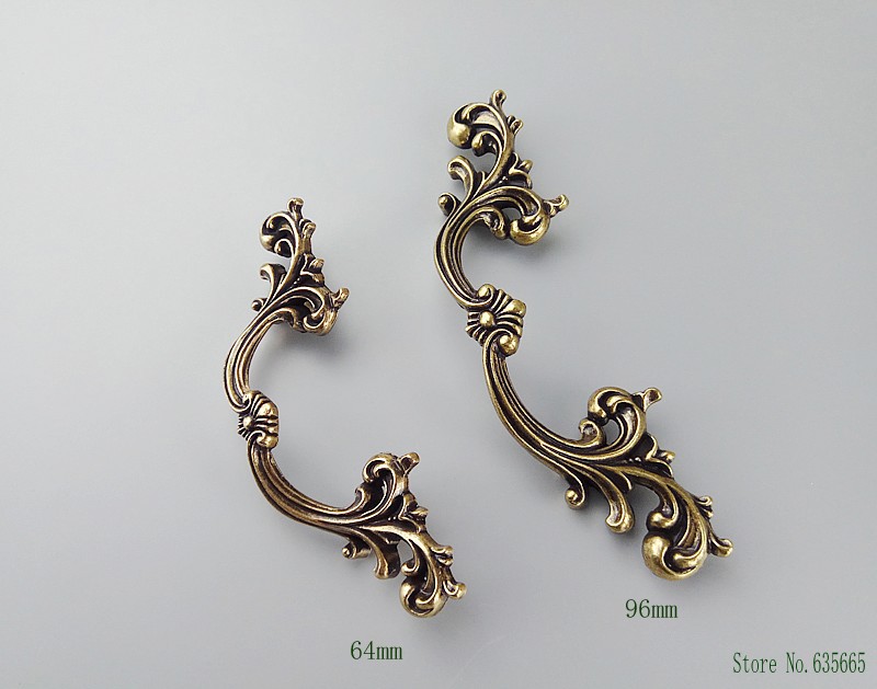 Vintage Bronze Classic Handle For Furniture Hardware Kitchen Cabinets Door Drawer Knobs Wardrobe Cupboard Dresser Handle Pulls