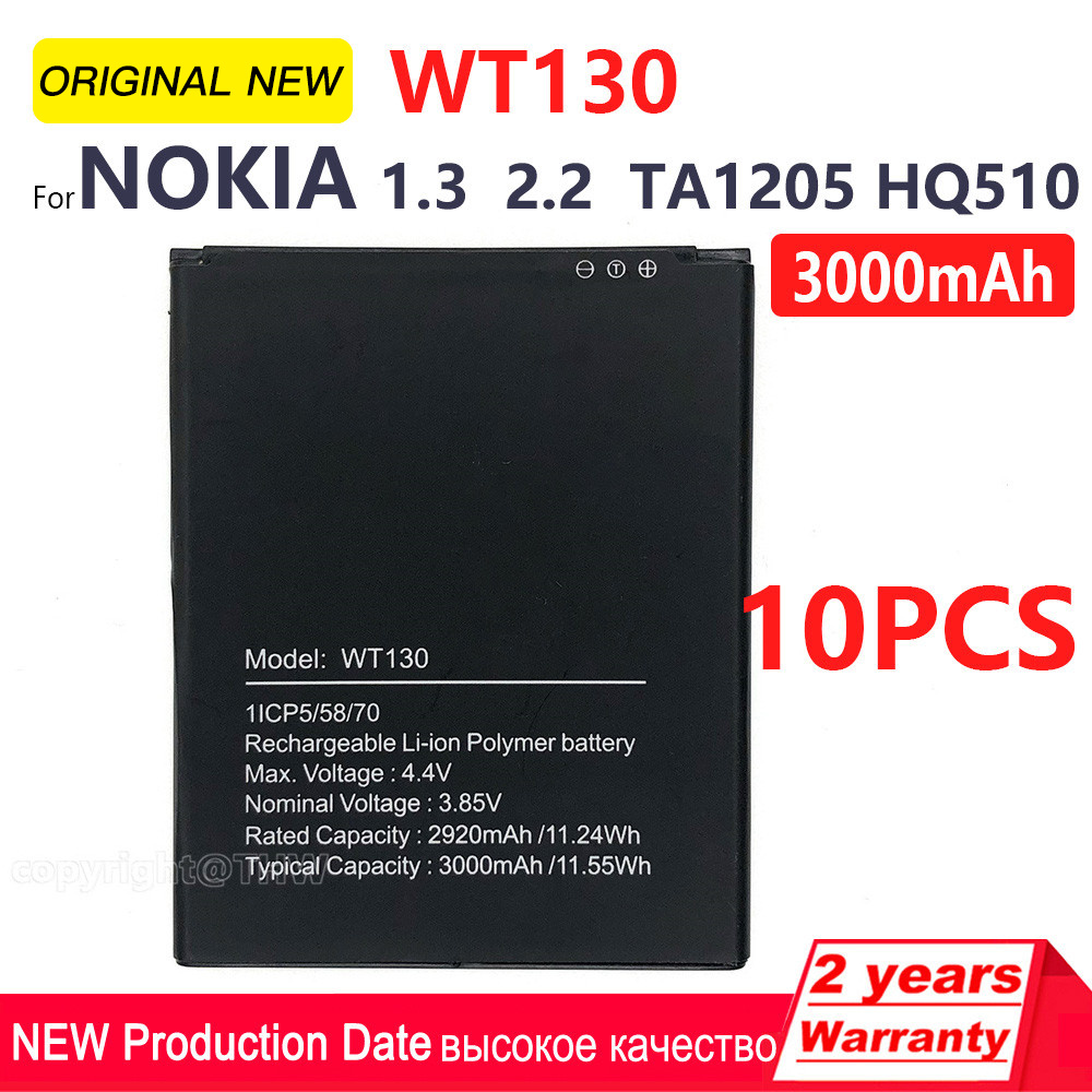 Original ny WT130 3000mAh 11,55wh 3,85V batteri för Nokia 2.2 HQ510 batterier Smarttelefonersättning Batteri +spårningsnummer