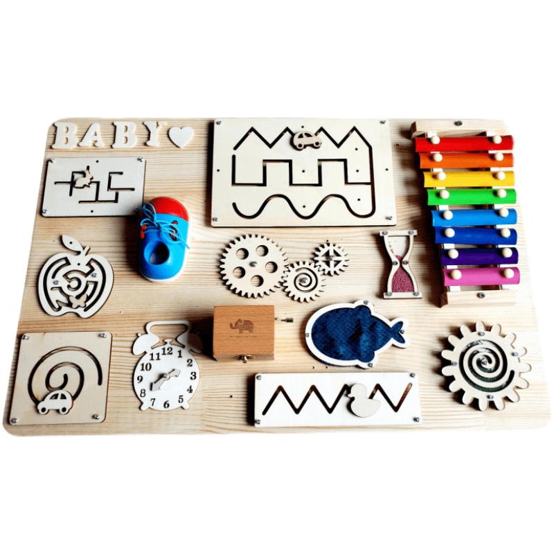 Montessori Busy Board Baby Toys Acessórios DIY