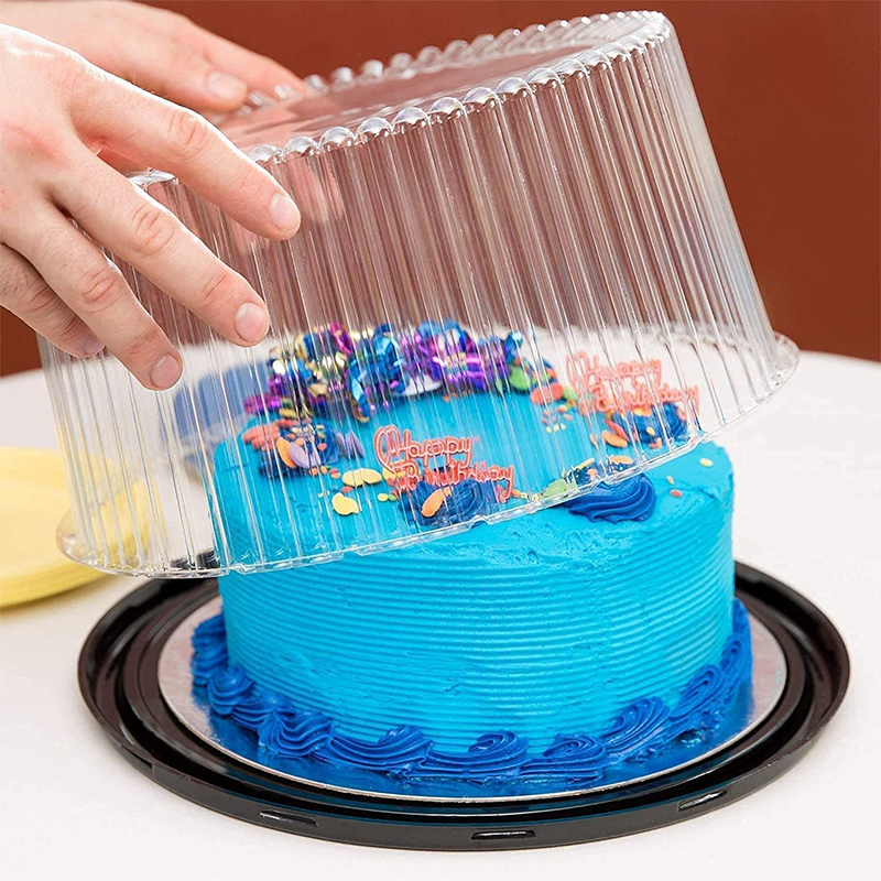 /Los 3/4/5/6 Zoll transparente Kuchenbox Plastikkuchen und Verpackung klarer Cupcake Muffin Dome Halter Koffer Hochzeit