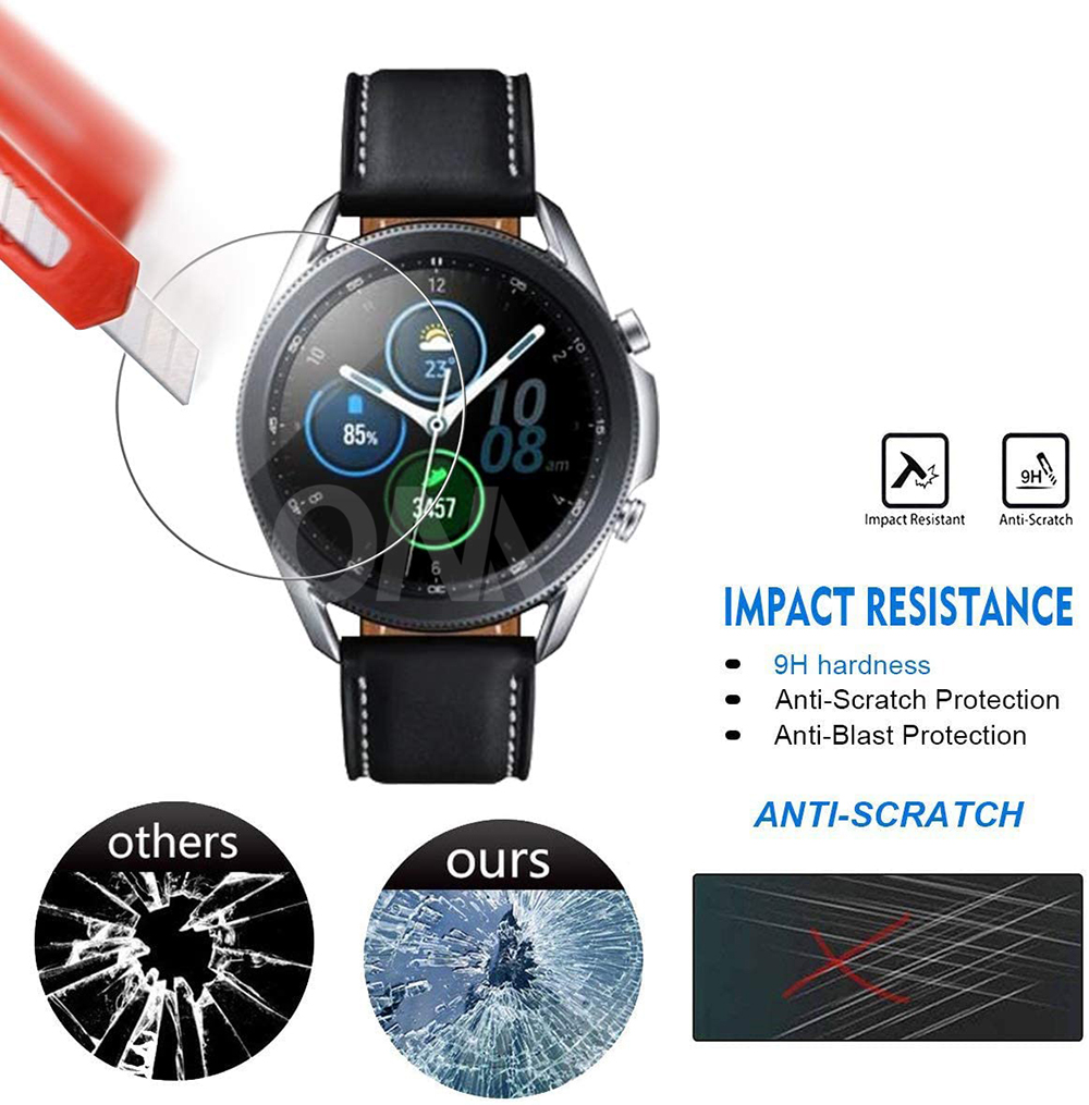 9h Premium Tempered Glass för Samsung Galaxy Watch 3 41mm 45mm Smartwatch Screen Protector Film Accessories