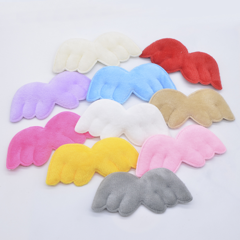 90*40mm Soft Double Double Furry Angel Wing Applique acolchoado para remendos DIY e roupas HABELA HABELA TOYS TOYS ACESSÓRIOS