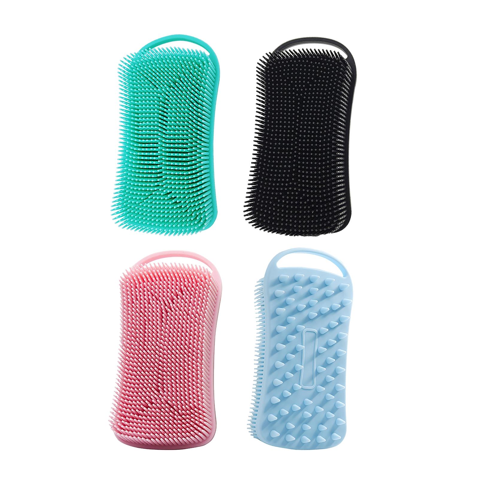 2 su 1 in silicone scrubber cuoio capelluto massaggiatore a doppia usi shampoo shampoo cuscine