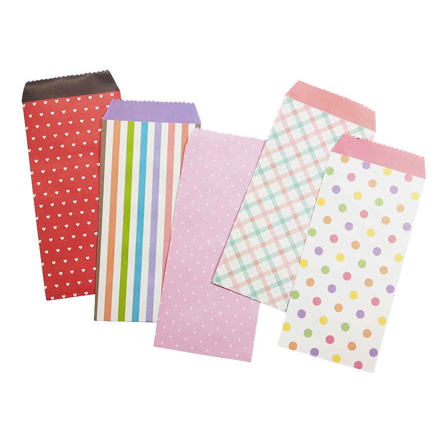 fofo envelope de papel dotstripe kawaii envolvendo envelopes de artesanato para convites de casamento no ano novo