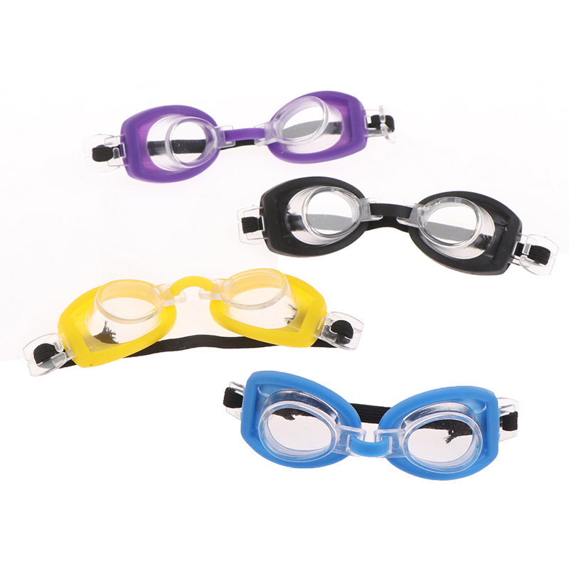 House Plastic Plastic Sports Style 1/6 bambola occhiali nuoto Accessori giocattoli bicchieri Black Frame Glassing Miniature Discing Eyecelf