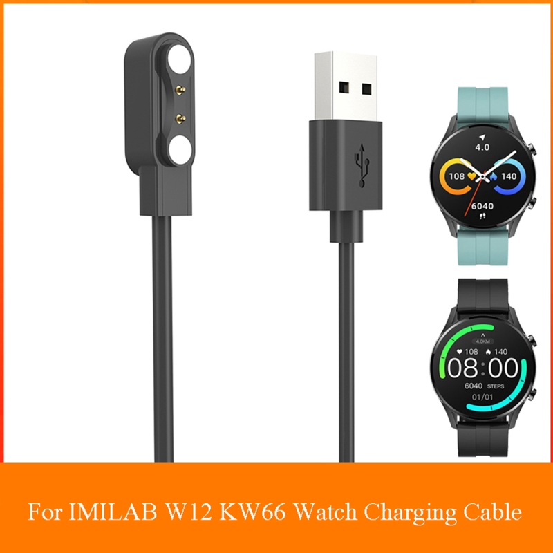 SmartWatch Charger Stable Dock Stand Bracket Compatible pour IMILAB W12-KW66 USB Charging Cable Holder Adapter Base