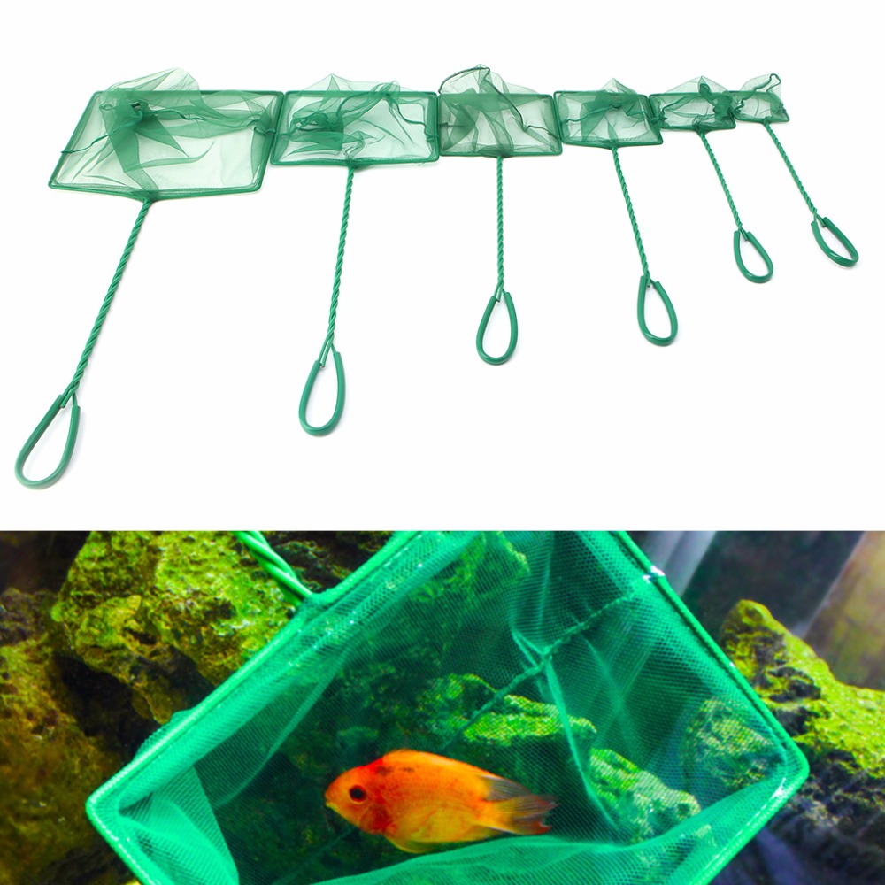 1 pk groen aquarium vissen tank vierkant garnalen kleine betta tetra vis net 3 