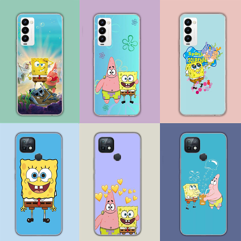 TV SPONGES BOBS S-SPONGEBOBSスクエアパンツカバーケースレルメC35 C55 C30S 10 Pro Plus + Narzo 50 5G 50I C3 C2 C12 C15 C25