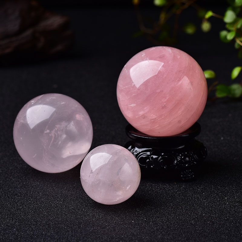 Sphère de quartz rond naturel Amethystes Rose Rose Quartz Crystal Obsidian Citrines Sphere Ball Reiki Guérison