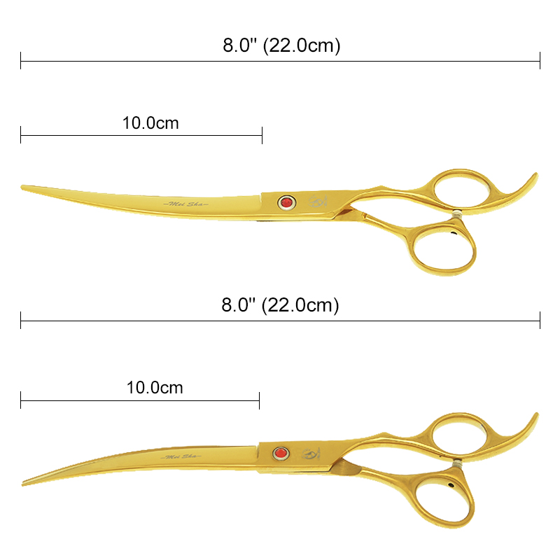 8 inch Meisha Professional Pet Dog Grooming Scissors Hair Curved Cutting Thinning Shears Animals Cat Haircut Styling Tool B0049A