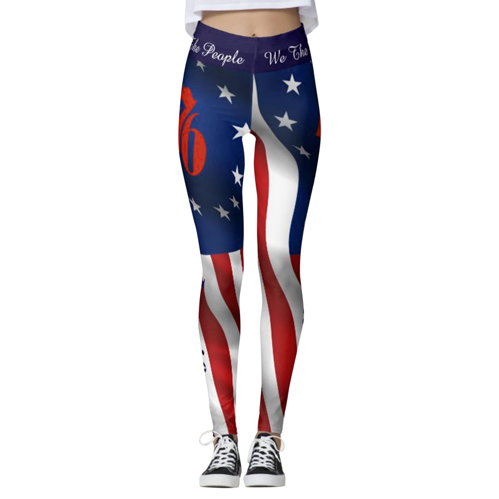 Vrouwen Patriottische VS AMERIKAANSE VLAG GEMEENSCHAPPELIJKE LEGINGEN LEGINGS SKIJ BROEK VOOR YOGA LOPENDE PILATES DRAMMEN VAN DE GECROPTED JEANS