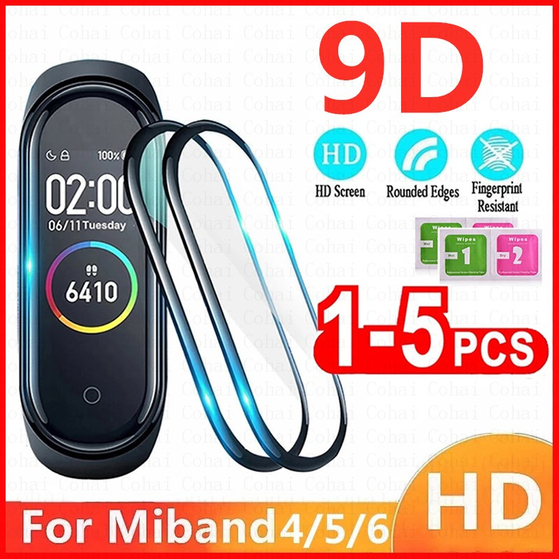 9D Hartowane szkło dla Xiaomi Mi Band 7 6 5 Film ochraniacza ekranu dla Miband 6 5 Smart Watch Bandband Ochrony Bransoletka