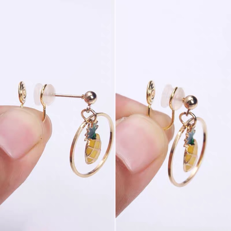 6 piezas de pendiente de arete de cobre con tapas de arete bloqueadas de tapón de silicona redondo para joyas para joyas que hacen accesorios